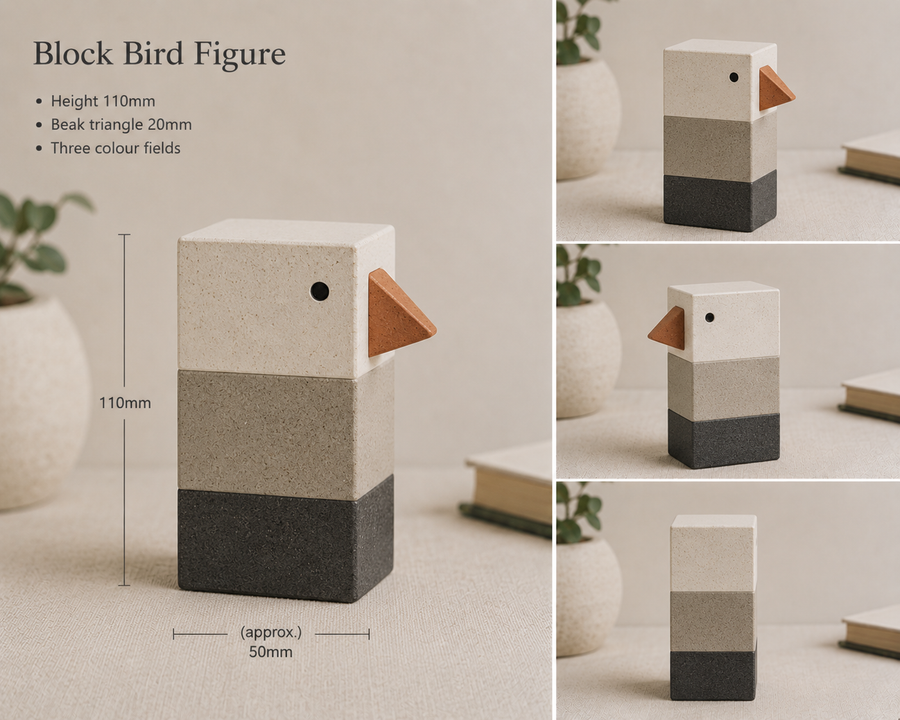 Block Bird Figure