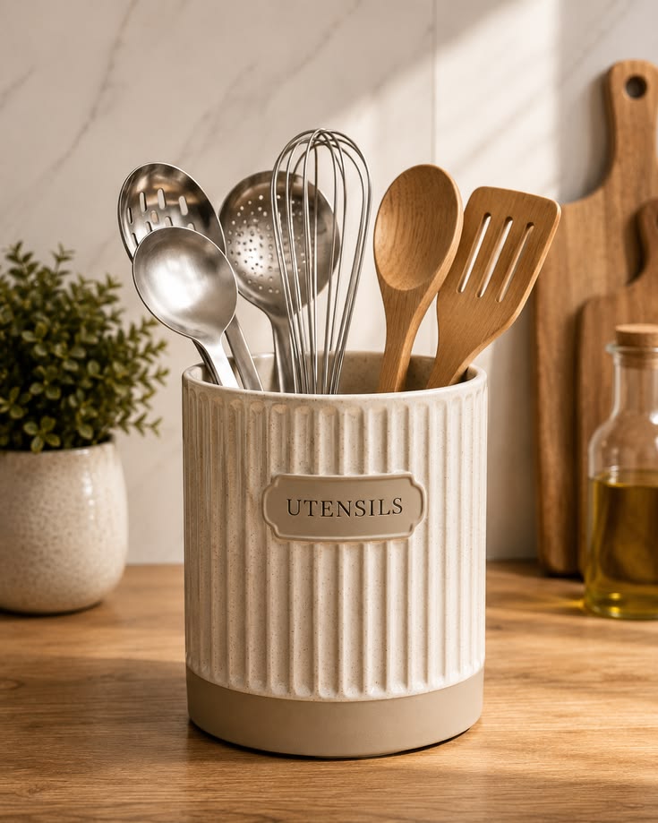 Column Utensil Crock
