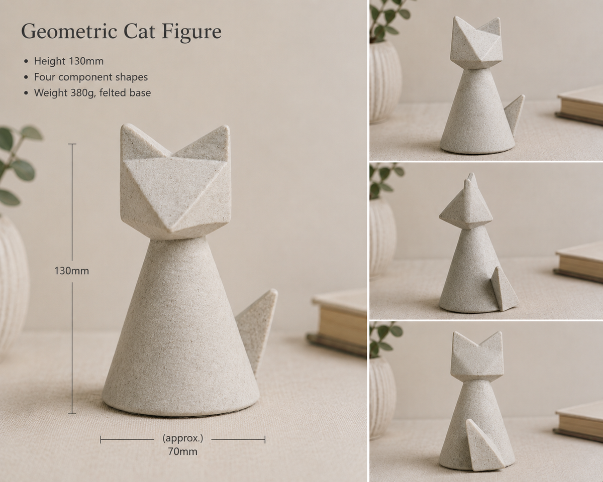 Geometric Cat Figure