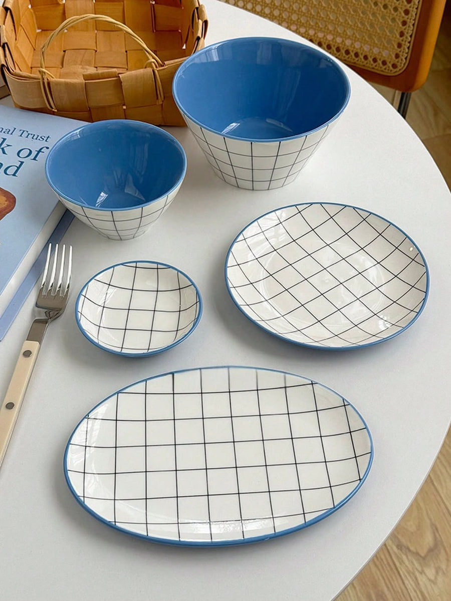 Grid Square Serving Bowl
