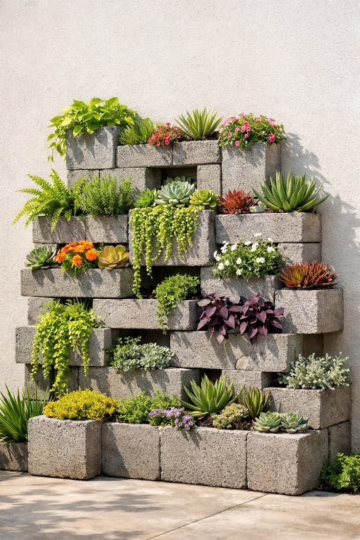 Stacked Block Planter