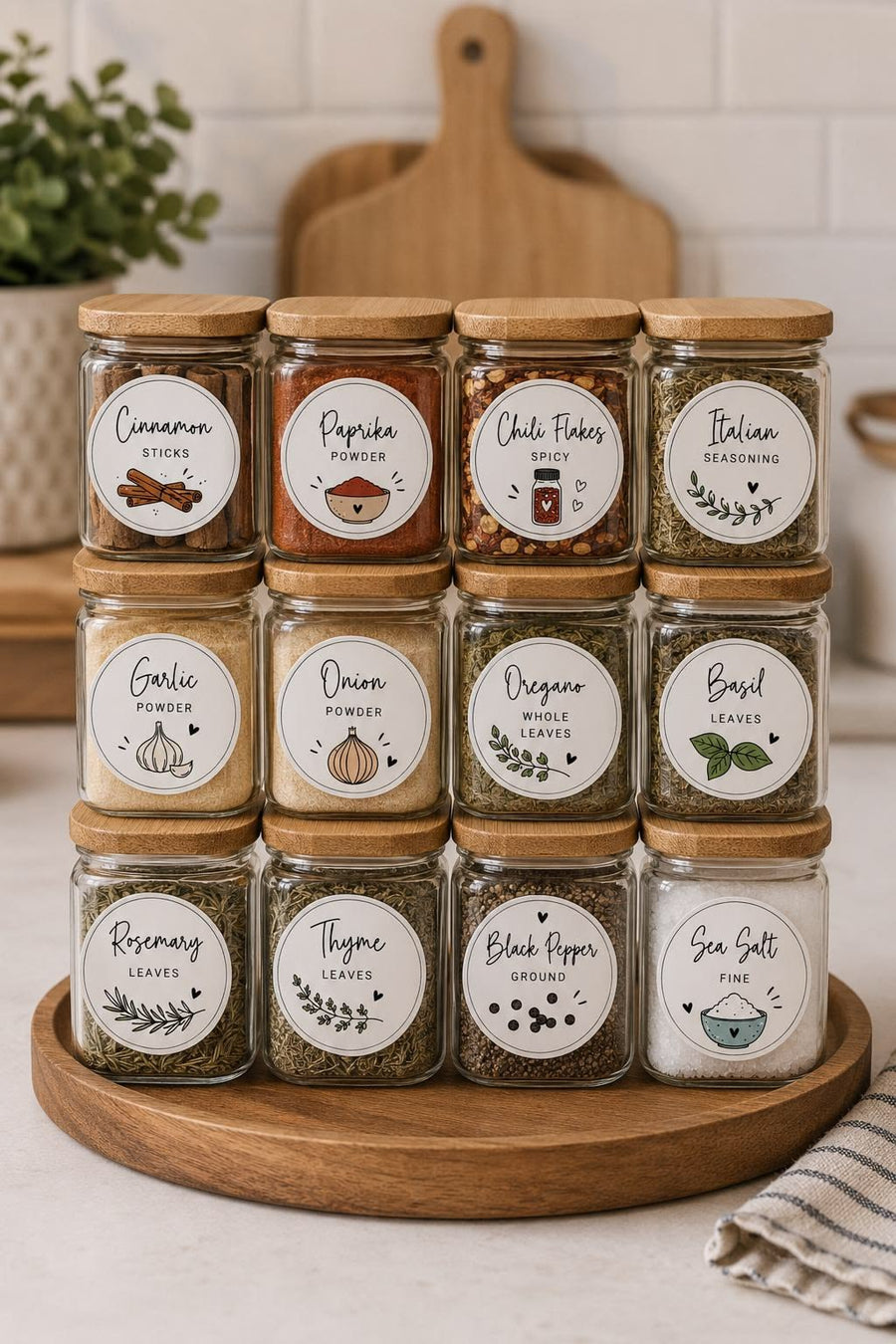 Stencil Spice Jar