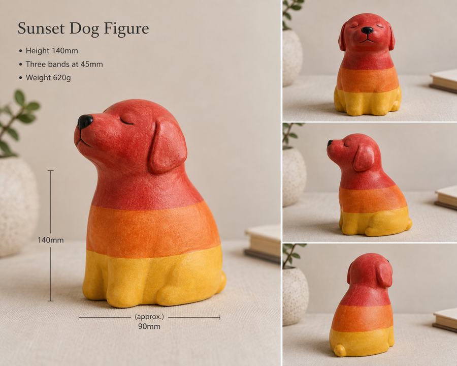 Sunset Dog Figure