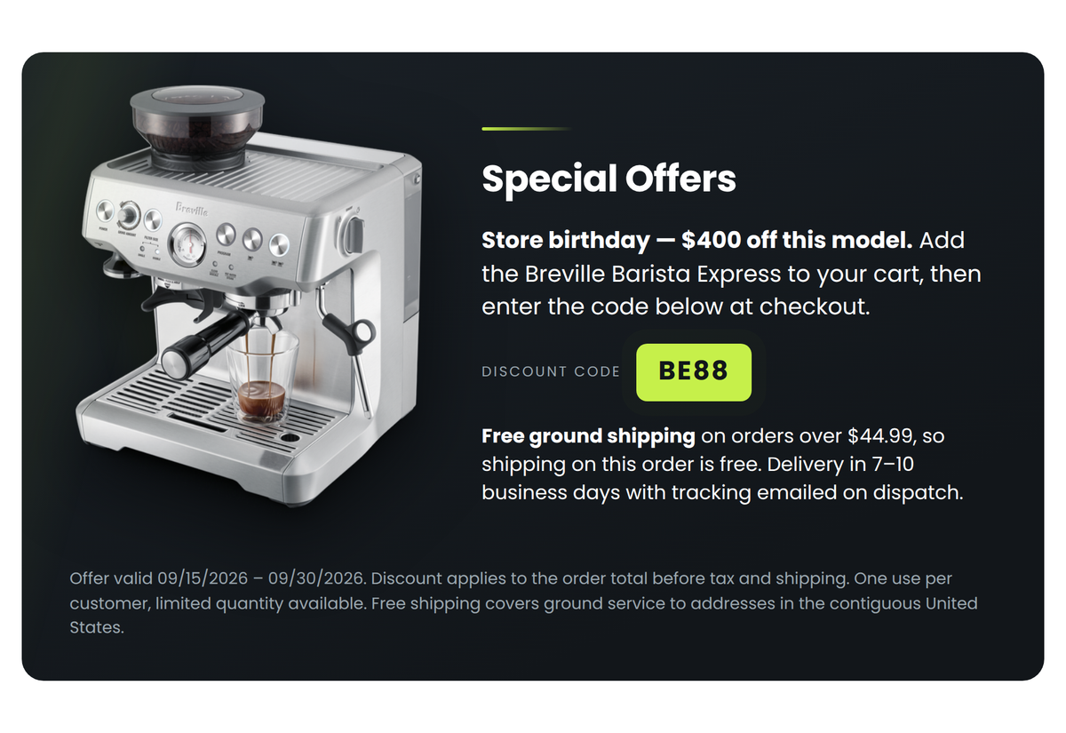 Breville Barista Express Impress Espresso Machine